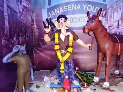 Ganesha idols inspired by looks of Ajith, Pawan Kalyan, Jr Ntr. Ganesha,Lord Ganesha,Ganesha Chaturthi,ganesh chaturthi,Ajith,Pawan Kalyan,Jr Ntr,Ajith Ganesha idol,Pawan Kalyan Ganesha idol,Jr Ntr Ganesha idol,Ganesha idol desigs