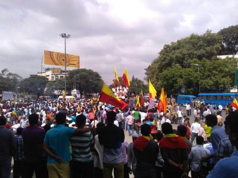 Karnataka is protesting the state government's release of Cauvery river water to Tamil Nadu, based on a Supreme Court directive, with a shut down on Friday.