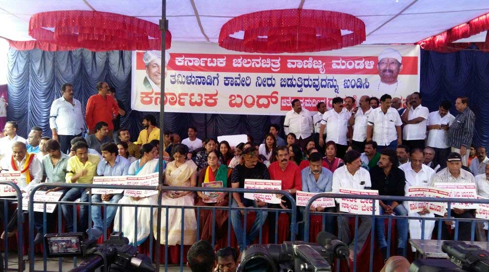 Sandalwood celebs like Shiva Rajkumar, Upendra, Bharathi, Shruthi, Devraj support Karnataka Bandh for Cauvery water row. Karnataka Bandh,Shiva Rajkumar,Upendra,Bharathi,Shruthi,Devraj,Cauvery water row,Cauvery water,cauvery water issue,Cauvery water dispute