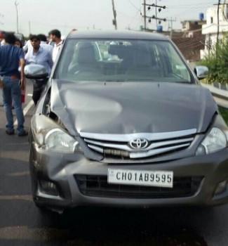 Delhi Chief Minister and AAP convener Arvind Kejriwal's car was involved in a minor accident on Friday near Jalandhar on the second day of his Punjab tour, police said.