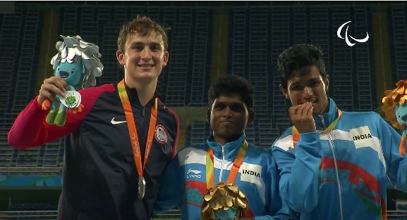 India's Mariyappan Thangavelu created history on Friday night by winning a gold medal in the men's high jump T-42 event at the Rio Paralympics. Mariyappan Thangavelu,Mariyappan Thangavelu wins gold,Mariyappan Thangavelu gold,Rio Paralympics,Rio Paralympics 2016,India,India at Rio Paralympics,high jump