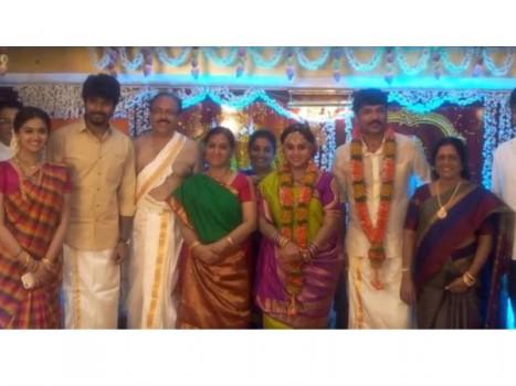 South Indian actress Keerthy Suresh at her sister Revathy's wedding.