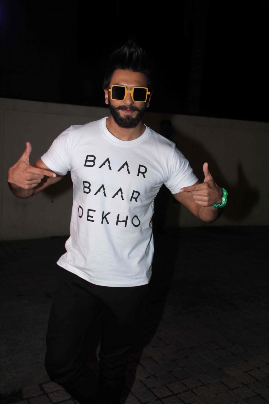 Bollywood movie Baar Baar Dekho special screening held at Juhu, PVR. Celebs like Sidharth Malhotra, Katrina Kaif, Ranveer Singh, Harshvardhan Kapoor, Zoya Akhtar, Pooja Hegde and others attended the event. Sidharth Malhotra,Katrina Kaif,Ranveer Singh,Baar Baar Dekho special screening,Baar Baar Dekho,Baar Baar Dekho special screening pics,Baar Baar Dekho special screening images,Baar Baar Dekho special screening photos,Baar Baar Dekho special screening pictu