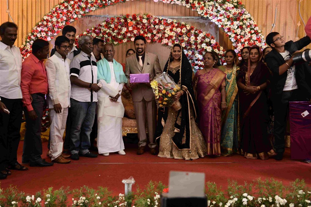 Chennai Social activist Abdul Ghani Wedding Reception held in Chennai. Celebs like Sivakumar, Ilayaraja, Karthik Raja, Lakshmy Ramakrishnan, Nassar, Aari, Vasanth, Palam Kalyanasundaram, Vivek, Regeena Jeppiaar, VGP Santhosham, Vijay Kumar IAS, Karthick Srinivasan, Sagayam IAS, Lakshmi, Honorable justice Valinayagam, Devasagayam IAS, R. Nataraj IPS, Apsara Reddy and others graced the event. Sivakumar,Lakshmy Ramakrishnan,Ilayaraja,Karthik Raja,Abdul Ghani,Abdul Ghani wedding,Abdul Ghani wedding Reception,Abdul Ghani marriage