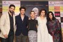 Bollywood movie 'Pink' Press meet held at Hyderabad. Actress Taapsee Pannu, Kirti Kulhari, Angad Bedi and others graced the event.