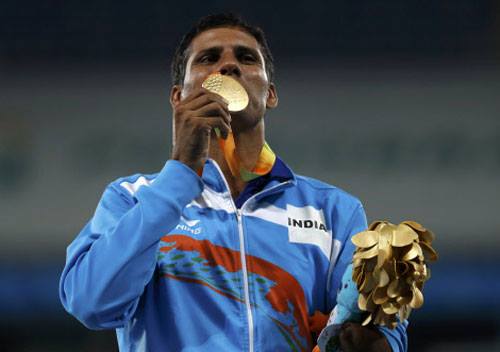India's Devendra Jhajharia bettered his own world record to win gold in the men's javelin throw F46 event at the 2016 Rio Paralympics. Devendra Jhajharia,Javelin thrower Devendra Jhajharia,Devendra Jhajharia world record,devendra jhajharia paralympics,Devendra Jhajharia wins gold,Rio Paralympics,Paralympics,Paralympics 2016,Javelin throw