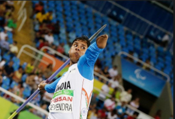 India's Devendra Jhajharia bettered his own world record to win gold in the men's javelin throw F46 event at the 2016 Rio Paralympics. Devendra Jhajharia,Javelin thrower Devendra Jhajharia,Devendra Jhajharia world record,devendra jhajharia paralympics,Devendra Jhajharia wins gold,Rio Paralympics,Paralympics,Paralympics 2016,Javelin throw