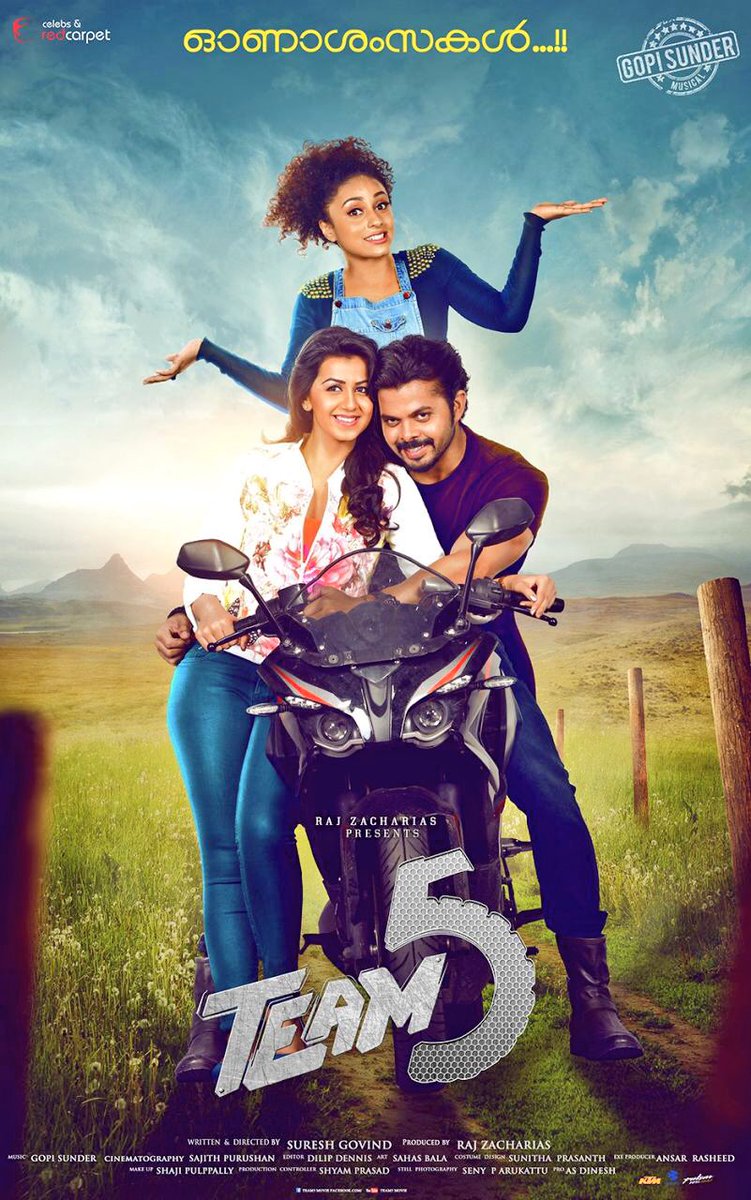 Team 5 is an upcoming Malayalam movie directed by Suresh Govind and Produced by Raj Zacharias. The film stars S Sreesanth, Actress Nikki Galrani, Makarand Deshpande in the lead role. The songs and background score for the film are composed by Gopi Sunder. Sreesanth,Nikki Galrani,Sreesanth and Nikki Galrani,S Sreesanth,Team 5 first look poster,Team 5 first look,Team 5 poster,Team 5,Team 5 movie,Team 5 movie pics,Team 5 movie images,Team 5 movie photos,sreesanth in team 5 movie,Team 5 movie stills,Team 5 mov