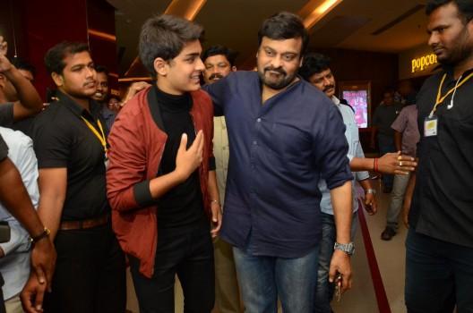 Telugu movie Nirmala Convent Premiere Show held at Cinemax in Banjara Hills, Hyderabad. Celebs like Megastar Chiranjeevi, Nani, Srikanth, Ooha (Sivaranjani), Charmi, Rohan Meka, Roshan Meka, Ananta Sriram, Medha Meka, Gopichand, Shriya Sharma, K Atchi Reddy, Reshma, SV Krishna Reddy, Allu Aravind, Allu Nirmala, B Gopal, Ajay, Ram Laxman, Akash Puri, Shivaji Raja, BVSN Prasad, Tammareddy Bharadwaja, Alekhya Reddy, Nandamuri Taraka Ratna, Aadi, Saikumar, Raja Ravindra, Nikhil Siddharth, Amulya, Tarun, Roja Ramani and others graced the event.