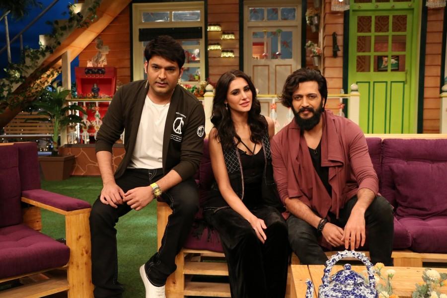 Celebs like Riteish Deshmukh, Nargis Fakhri and Dharmesh Yelande promote 'Banjo' on the sets of The Kapil Sharma Show. Riteish Deshmukh,Nargis Fakhri,Dharmesh Yelande,Banjo,Banjo promotions,Banjo movie promotions,Banjo on The Kapil Sharma Show,The Kapil Sharma Show,Banjo promotion pics,Banjo promotion images,Banjo promotion photos,Banjo promotion stills,Banjo promotion pi