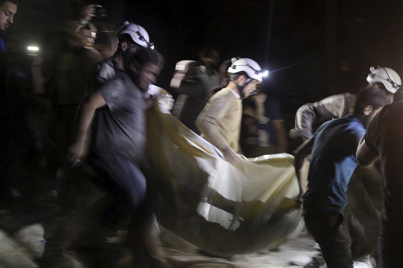 Volunteers of Syria's civil defense teams are often first on the scene to the chaos of civil war. White Helmets,White Helmets of Syria,Syria,civil war,Syria civil defense teams,civil defense teams