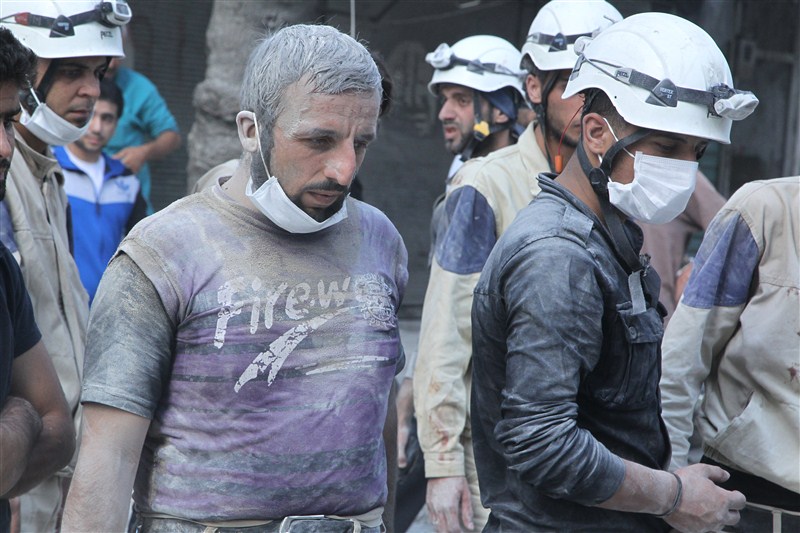 Volunteers of Syria's civil defense teams are often first on the scene to the chaos of civil war. White Helmets,White Helmets of Syria,Syria,civil war,Syria civil defense teams,civil defense teams