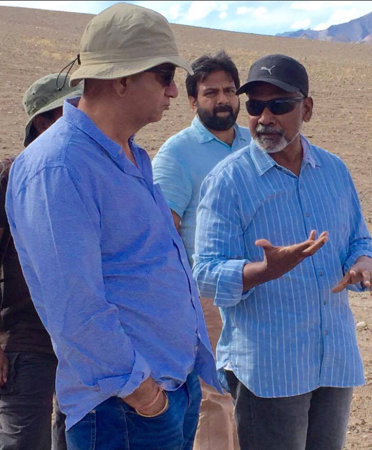 Filmmaker Mani Ratnam, who is currently busy wrapping up upcoming Tamil romantic-drama Mani Ratnam,Kaatru Veliyidai,Kaatru Veliyidai shooting,Ladakh,A.R Rahman,RJ Balaji,Shraddha Srinath,Delhi Ganesh,Ravi Varma,Karthi,Aditi Rao Hydari