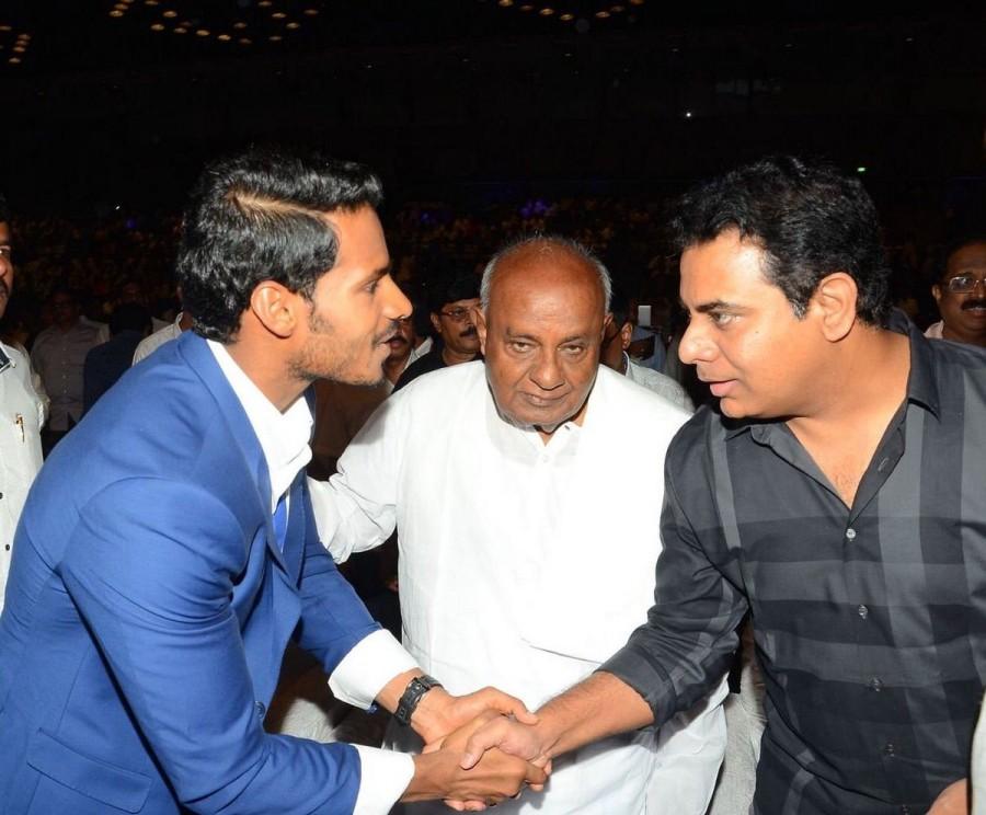 Telugu Movie Jaguar music launch held in Hyderabad. Celebs like Nikhil Kumar Gowda, Deepti Sati, HD Deve Gowda, Anitha Kumaraswamy, HD Kumaraswamy, PV Sindhu, Pullela Gopichand, Mahadev, Manoj Paramahamsa, S Thaman, Ruben, T Subbarami Reddy, KT Rama Rao, Jagapathi Babu, Brahmanandam, D Suresh Babu, KV Vijayendra Prasad, Suma, Raghu Babu, Tammareddy Bharadwaja, V. Chamundeswaranath, KL Damodar Prasad, C Kalyan, Ram Laxman, Vamsy, Ramajogayya Sastry, Chethan Kumar, Kolla Ashok Kumar and others graced the event. Jaguar Music launch,Jaguar Music,Jaguar audio,Jaguar audio launch,Jaguar audio launch pics,Jaguar audio launch images,Jaguar audio launch photos,Jaguar audio launch stills,Jaguar audio launch pictures