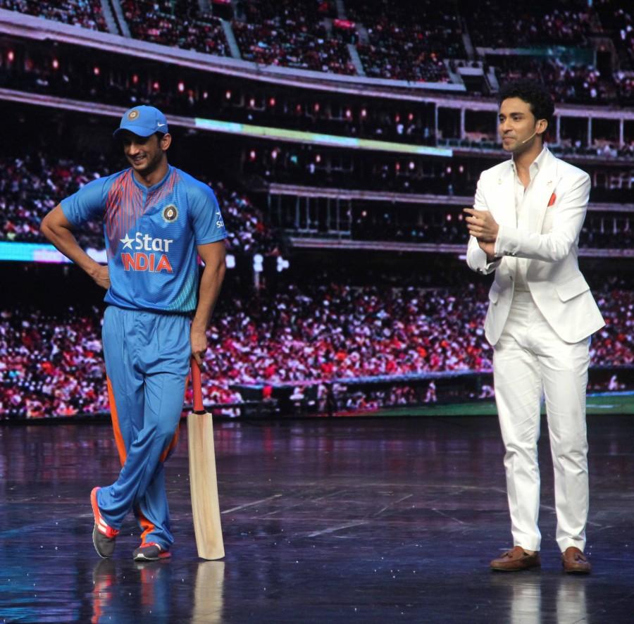 Bollywood actor Sushant Singh Rajput promotes 'M.S. Dhoni: The Untold Story' on the sets of 'Dance+'. Sushant Singh Rajput,Sushant Singh,M.S. Dhoni: The Untold Story,M.S. Dhoni: The Untold Story promotions,M.S. Dhoni: The Untold Story on Dance+,Dance+,Dance+ on the sets