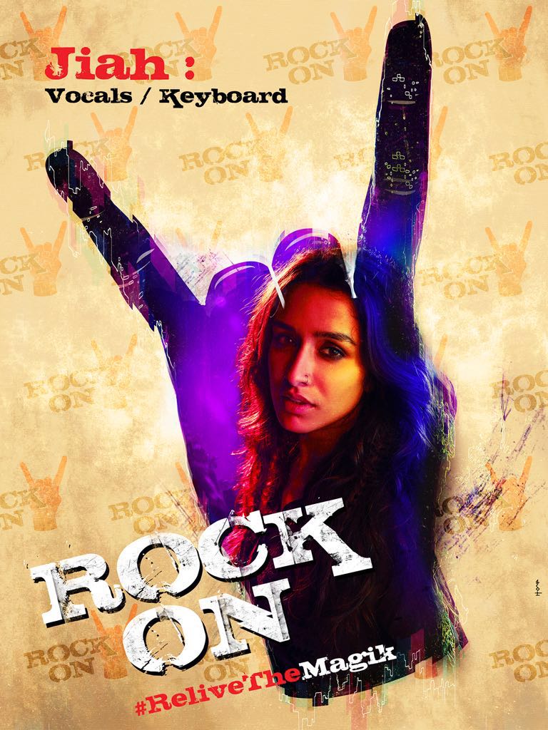 Rock On 2,bollywood movie Rock On 2,Rock On 2 first look,Rock On 2 first look poster,Rock On 2 poster,Farhan Akhtar,Arjun Rampal,Purab Kohli,Shraddha Kapoor