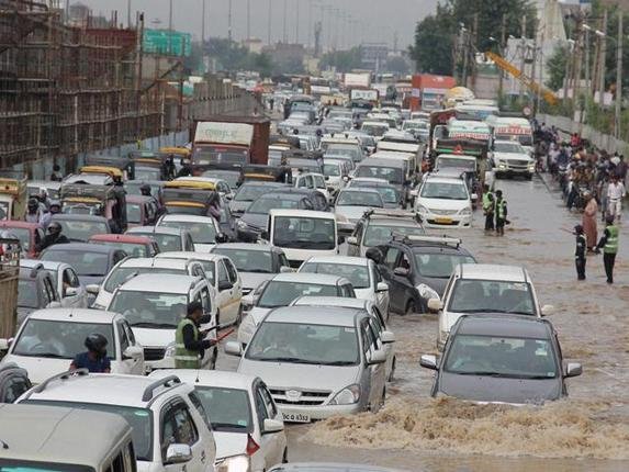 Heavy overnight rains wrecked havoc in parts of Hyderabad and its suburbs as water entered some residential areas and flooded roads. Heavy rains cause floods,Hyderabad,Heavy rain in Hyderabad,Hyderabad rainfall,Flood in Hyderabad,flooded roads in Hyderabad