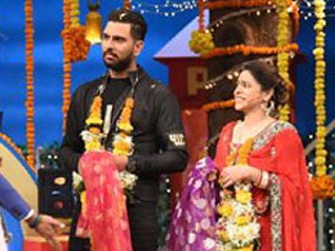 Star cricketer Yuvraj Singh, who will be seen on Sumona Chakraborty,Sumona Chakraborty weds Yuvraj Singh,Yuvraj Singh,Yuvraj Singh wedding,Yuvraj Singh marriage,yuvraj singh hazel keech,Hazel Keech,Sumona Chakraborty pics,The Kapil Sharma Show