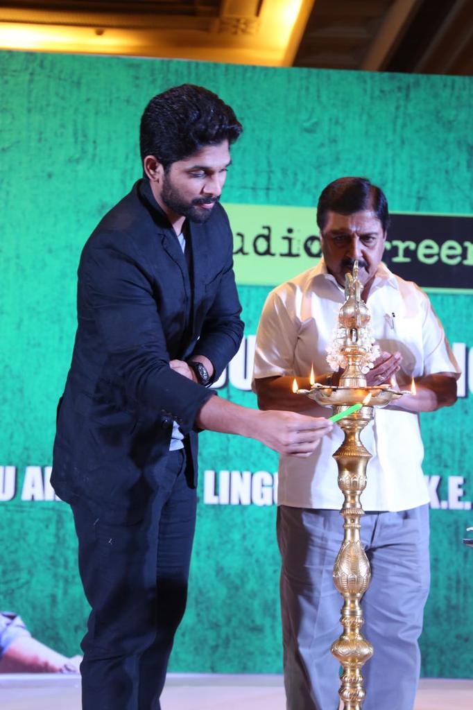 Allu Arjun, Allu Sirish, Lingusamy At Studio Green Production No 12 ...