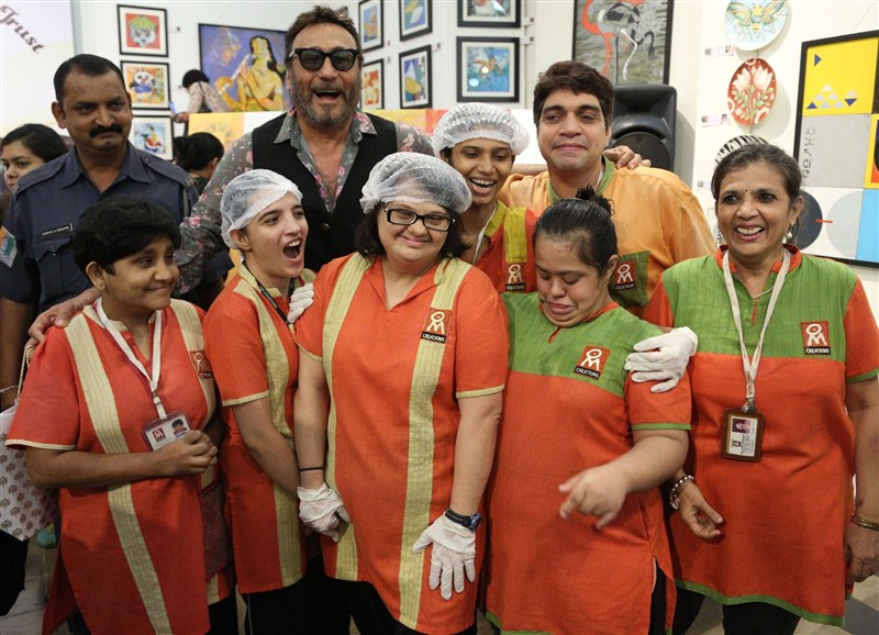 Mrs. Amruta Fadnavis inaugurates 'The Art Trisomy 21', an art exhibition by individuals suffering from Down's syndrome and other developmental disorders. Amruta Fadnavis,The Art Trisomy 21,Trisomy 21,Radhike Khanna,Artist Anuradha Thakur,Jackie Shroff,Jackie Shroff at The Art Trisomy 21,Radhike Khanna,Amruta Fadnavis