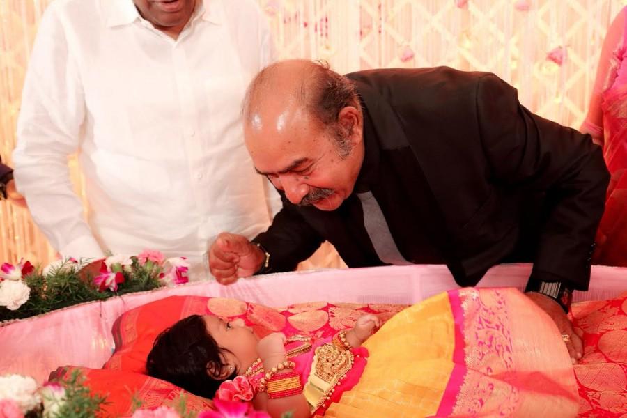 Naming and Cradle Ceremony of Baby Girl Rupikaa held at Park Hyatt in Hyderabad. Celebs like Sneha, Aishwarya R. Dhanush, Arun Vijay, Vijayakumar, Rahul, Sridevi Vijaykumar and others graced the event. Arun Vijay,Aishwarya R. Dhanush,Sneha,Vijaykumar,Sridevi Vijaykumar's baby Rupikaa,Rupikaa,Rupikaa naming ceremony