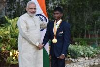 PM Narendra Modi meets India's Rio Paralympics medallists.