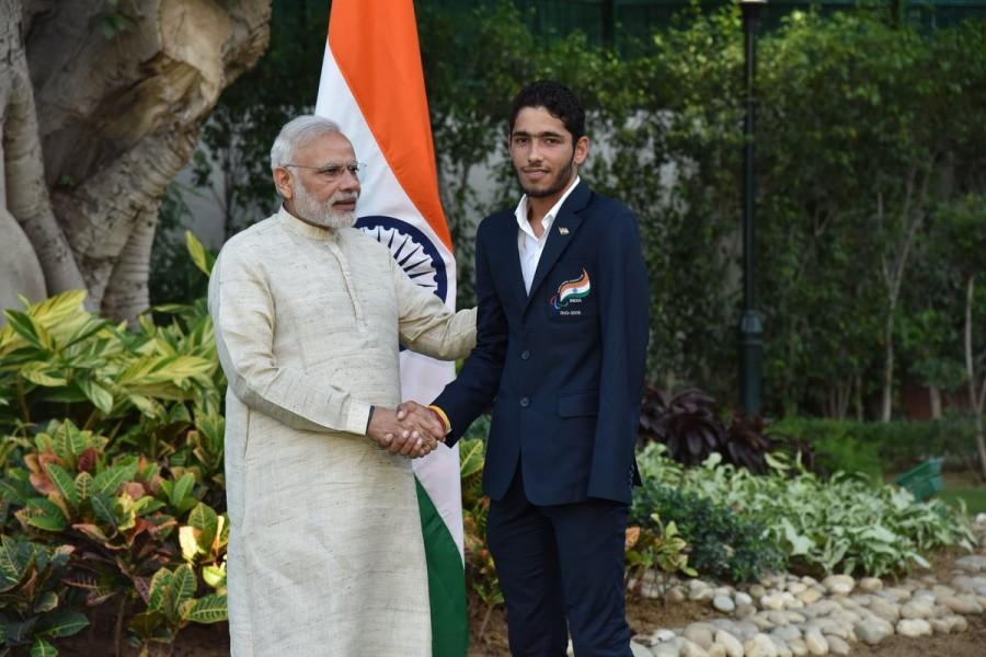 PM Narendra Modi meets India's Rio Paralympics medallists. Narendra Modi,PM Narendra Modi,Narendra Modi Rio Paralympics medallists,Rio Paralympics medallists,Rio Paralympics,India's Rio Paralympics medallists