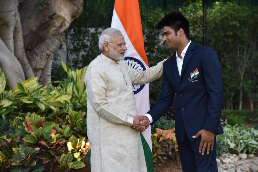 PM Narendra Modi meets India's Rio Paralympics medallists. Narendra Modi,PM Narendra Modi,Narendra Modi Rio Paralympics medallists,Rio Paralympics medallists,Rio Paralympics,India's Rio Paralympics medallists