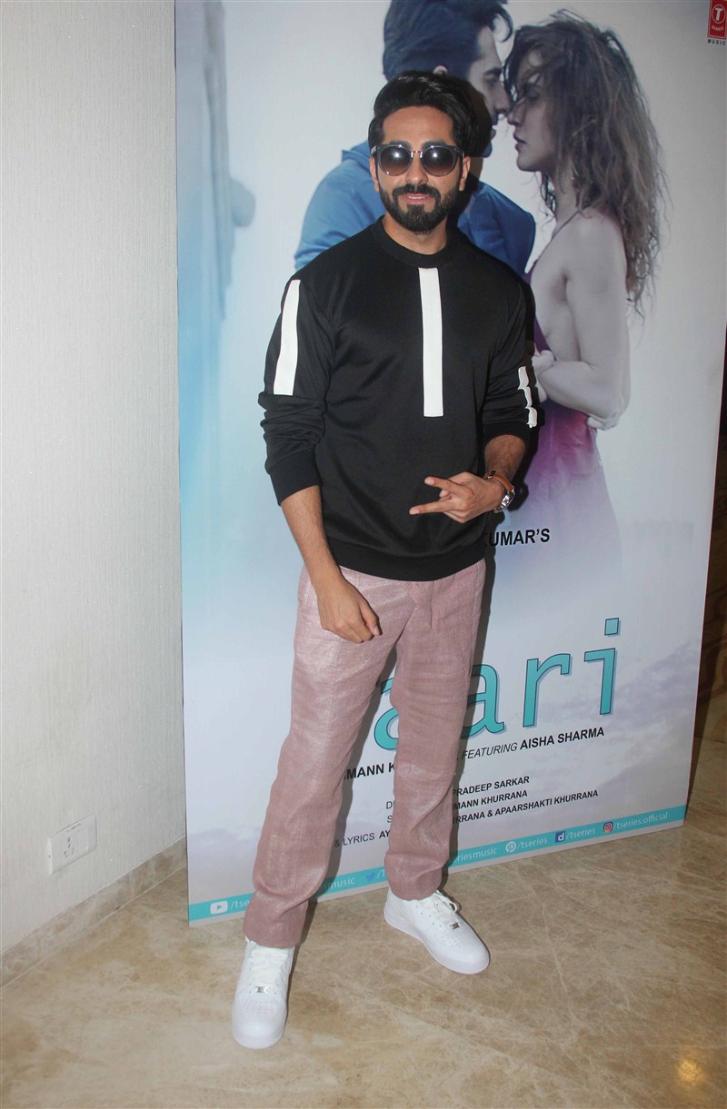 Celebs like Ayushmann Khurrana, Aisha Sharma, Apaarshakti Khurrana and others spotted at the launch of the song 'Ik Vaari'. Ayushmann Khurrana,Aisha Sharma,Apaarshakti Khurrana,Ik Vaari,Ik Vaari song,Ik Vaari song launch,Ik Vaari song launch pics,Ik Vaari song launch images,Ik Vaari song launch photos,Ik Vaari song launch stills,Ik Vaari song launch pictures