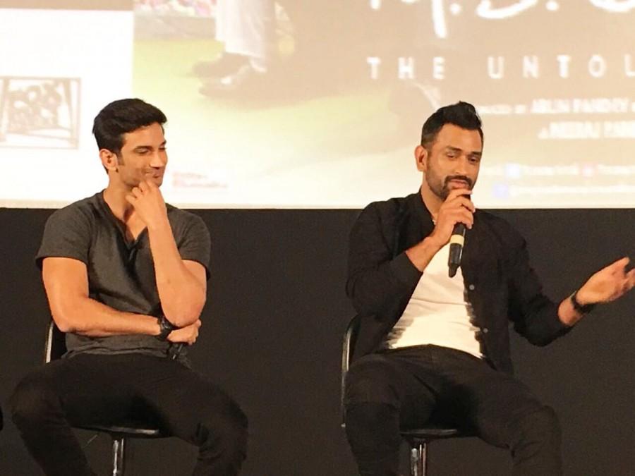 India's limited overs skipper Mahendra Singh Dhoni promotes M.S. Dhoni: The Untold Story in Chennai. Dhoni,M.S. Dhoni,MS Dhoni,M.S. Dhoni: The Untold Story,Dhoni in Chennai,MS Dhoni in Chennai,Dhoni promotes M.S. Dhoni movie,Sushant Singh Rajput,Mahendra Singh Dhoni