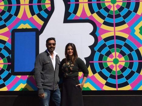 Popular Bollywood couple Ajay Devgn and Kajol visited the Facebook campus here. Kajol has also joined the social networking site. Ajay and Kajol, who have been married for 17 years, paid a visit to the Facebook office on Friday.