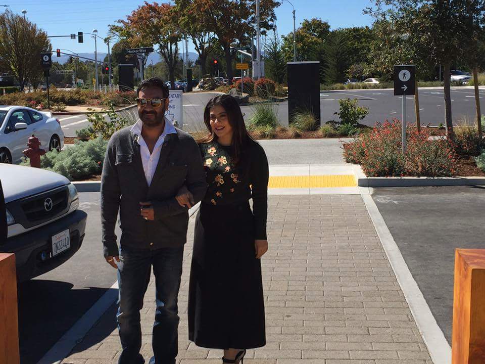 Popular Bollywood couple Ajay Devgn and Kajol visited the Facebook campus here. Kajol has also joined the social networking site. Ajay and Kajol, who have been married for 17 years, paid a visit to the Facebook office on Friday. Ajay Devgn and Kajol,Ajay Devgn,Kajol,Shivaay,Shivaay promotion,Shivaay movie promotion,Shivaay in Facebook campus,Ajay Devgn and Kajol in Facebook campus,Ajay Devgn in Facebook campus,Kajol in Facebook campus,Facebook campus