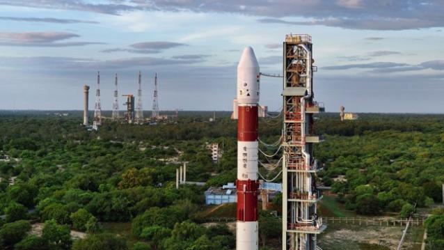 An Indian Polar Satellite Launch Vehicle (PSLV) rocket on Monday morning lifted off successfully with the country's weather satellite SCATSAT-1 and seven others. Isro,PSLV-C35,SCATSAT-1,SCATSAT-1 weather satellite,weather satellite,weather satellite in orbit,Polar Satellite Launch Vehicle,PSLV,Indian Polar Satellite Launch Vehicle,Indian Space Research Organisation