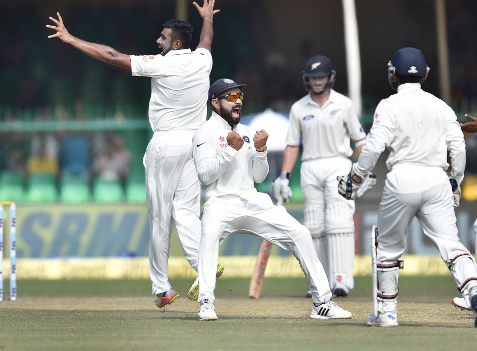 Kanpur Test: India beat New Zealand by 197 runs to take a 1-0 lead in the series. Team India registered their 130th Test win in the 500th Test match. Ravichandran Ashwin took 10 wickets in the match. India beats New Zealand,India vs New Zealand,India beats New Zealand by 197 runs,Historic Win in 500thTest,500thTest,Ashwin,Ravichandran Ashwin,500th Test match,Virat Kohli,virat kohli captain