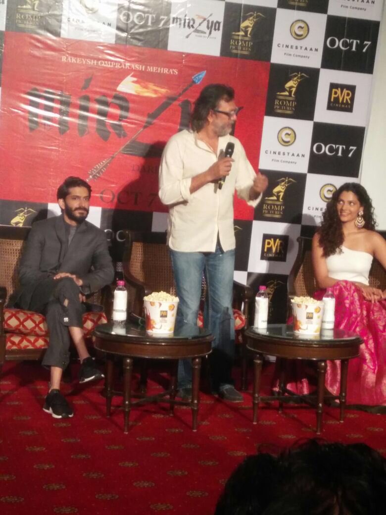 Bollywood movie Mirzya Second trailer launched today in Delhi. Celebs like Harshvardhan Kapoor, Saiyami Kher, Rakeysh Mehra and others graced the event. Mirzya Second trailer launch,Mirzya Second trailer,Mirzya trailer,Harshvardhan Kapoor,Saiyami Kher,Rakeysh Mehra,Mirzya Second trailer launch pics,Mirzya Second trailer launch images,Mirzya Second trailer launch photos,Mirzya Second trailer launch stills