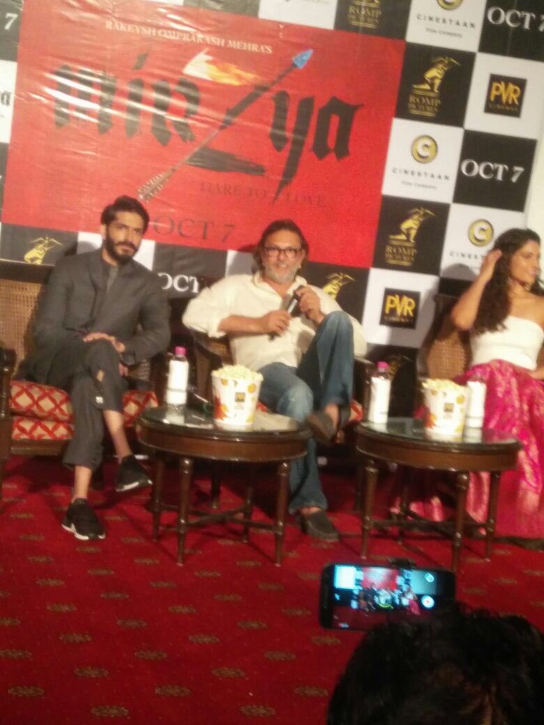 Bollywood movie Mirzya Second trailer launched today in Delhi. Celebs like Harshvardhan Kapoor, Saiyami Kher, Rakeysh Mehra and others graced the event. Mirzya Second trailer launch,Mirzya Second trailer,Mirzya trailer,Harshvardhan Kapoor,Saiyami Kher,Rakeysh Mehra,Mirzya Second trailer launch pics,Mirzya Second trailer launch images,Mirzya Second trailer launch photos,Mirzya Second trailer launch stills