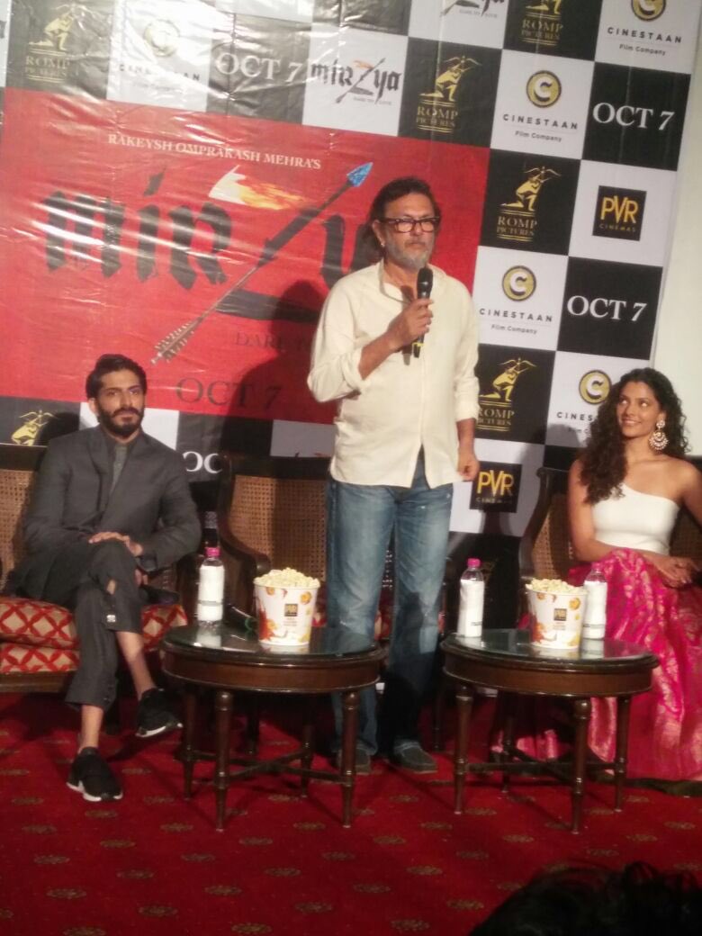 Bollywood movie Mirzya Second trailer launched today in Delhi. Celebs like Harshvardhan Kapoor, Saiyami Kher, Rakeysh Mehra and others graced the event. Mirzya Second trailer launch,Mirzya Second trailer,Mirzya trailer,Harshvardhan Kapoor,Saiyami Kher,Rakeysh Mehra,Mirzya Second trailer launch pics,Mirzya Second trailer launch images,Mirzya Second trailer launch photos,Mirzya Second trailer launch stills