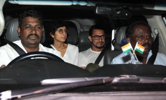 Bollywood actor Aamir Khan watches Pink movie with Dangal movie Team.