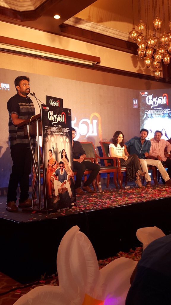 Tamil movie Devi audio launched in Chennai. Celebs like Prabhu Deva, Sonu Sood, Tamannaah, AL Vijay, RJ Balaji, Shiyam Jack and others graced the event. Devi audio launch,Devi music launch,Devi press meet,Prabhu Deva,Sonu Sood,Tamannaah,AL Vijay,RJ Balaji,Shiyam Jack,Devi audio launch pics,Devi audio launch images,Devi audio launch photos,Devi audio launch stills,Devi audio launch pictures