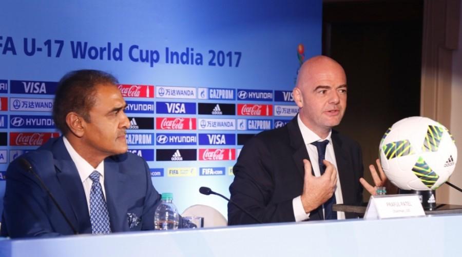 FIFA President Mr. Gianni Infantino who is on his first visit to India since being elected the FIFA President said on Tuesday (September 27, 2016) that Indian Football is FIFA President Gianni Infantino,Gianni Infantino,passionate giant of football,Indian Foitball,FIFA President,Mr. Gianni Infantino,Praful Patel