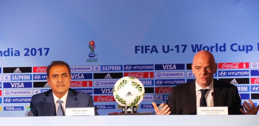 FIFA President Mr. Gianni Infantino who is on his first visit to India since being elected the FIFA President said on Tuesday (September 27, 2016) that Indian Football is FIFA President Gianni Infantino,Gianni Infantino,passionate giant of football,Indian Foitball,FIFA President,Mr. Gianni Infantino,Praful Patel