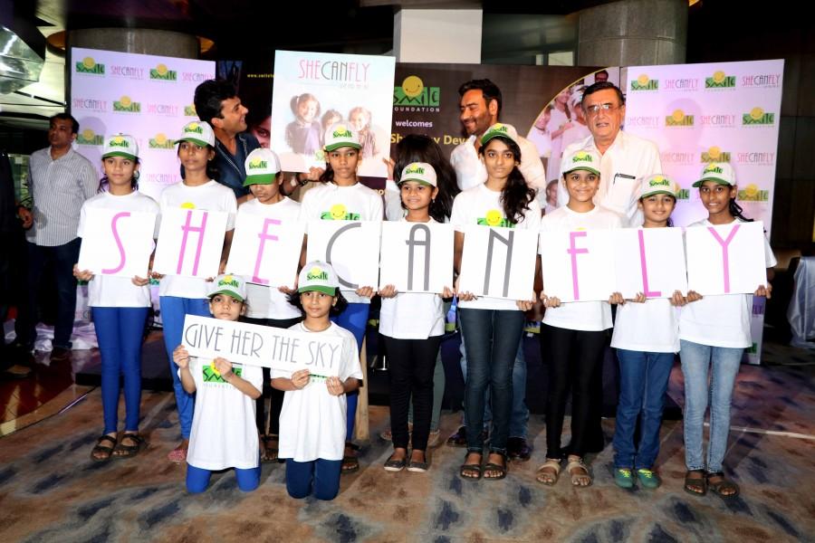 Bollywood actor Ajay Devgn joins Smile Foundation as goodwill ambassador, unveils #SheCanFly campaign with daughter Nysa. Ajay Devgn,Ajay Devgn joins Smile Foundation,Ajay Devgn as goodwill ambassador,#SheCanFly campaign,#SheCanFly,Ajay Devgn daughter Nysa,Nysa,actor Ajay Devgn