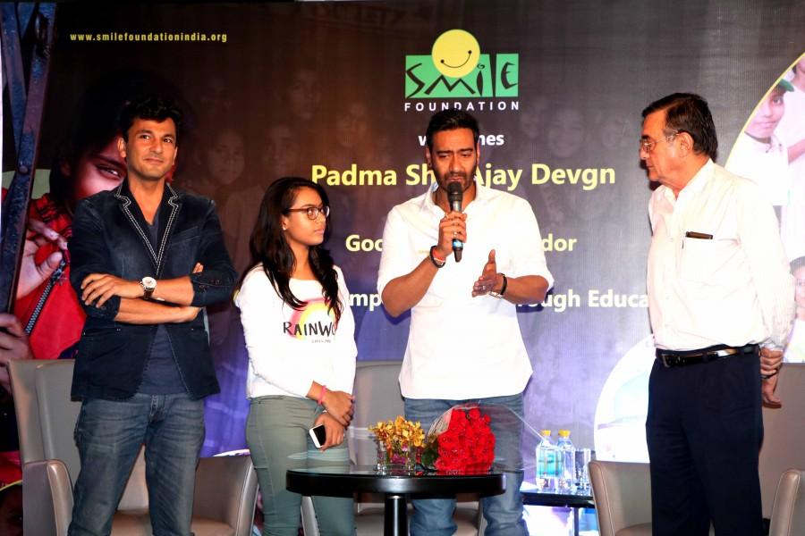 Bollywood actor Ajay Devgn joins Smile Foundation as goodwill ambassador, unveils #SheCanFly campaign with daughter Nysa. Ajay Devgn,Ajay Devgn joins Smile Foundation,Ajay Devgn as goodwill ambassador,#SheCanFly campaign,#SheCanFly,Ajay Devgn daughter Nysa,Nysa,actor Ajay Devgn