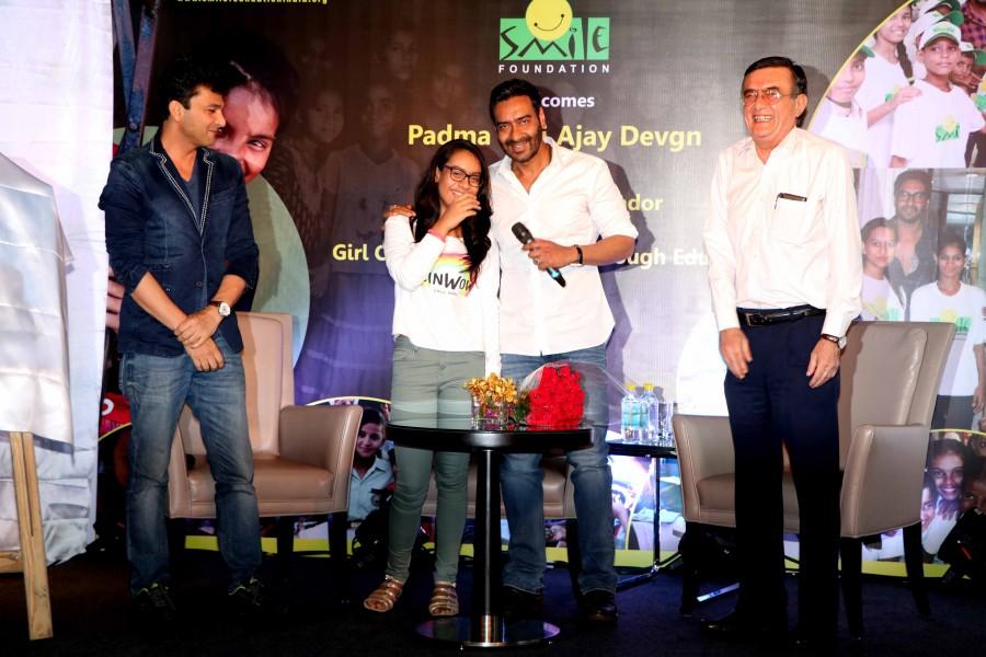 Bollywood actor Ajay Devgn joins Smile Foundation as goodwill ambassador, unveils #SheCanFly campaign with daughter Nysa. Ajay Devgn,Ajay Devgn joins Smile Foundation,Ajay Devgn as goodwill ambassador,#SheCanFly campaign,#SheCanFly,Ajay Devgn daughter Nysa,Nysa,actor Ajay Devgn