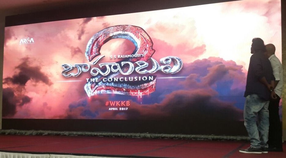 Prabhas, Rana Daggubati, SS Rajamouli 's Baahubali: The Conclusion (Baahubali 2) Title Logo revealed. Baahubali first look,Baahubali 2,Baahubali 2 title logo,Baahubali 2 logo,Baahubali 2 first look,Baahubali 2 poster,Baahubali: The Conclusion,Baahubali: The Conclusion logo,Baahubali: The Conclusion title logo,Prabhas,Rana Daggubati,SS Rajamouli