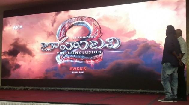 Prabhas, Rana Daggubati, SS Rajamouli 's Baahubali: The Conclusion (Baahubali 2) Title Logo revealed.