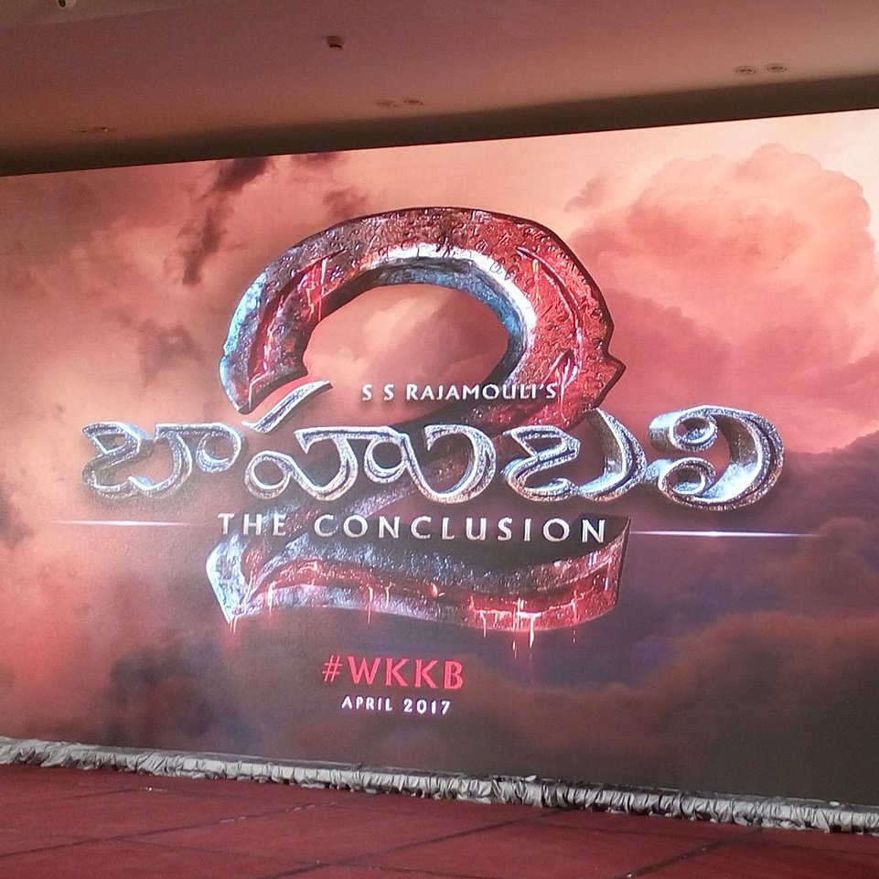 Prabhas, Rana Daggubati, SS Rajamouli 's Baahubali: The Conclusion (Baahubali 2) Title Logo revealed. Baahubali first look,Baahubali 2,Baahubali 2 title logo,Baahubali 2 logo,Baahubali 2 first look,Baahubali 2 poster,Baahubali: The Conclusion,Baahubali: The Conclusion logo,Baahubali: The Conclusion title logo,Prabhas,Rana Daggubati,SS Rajamouli