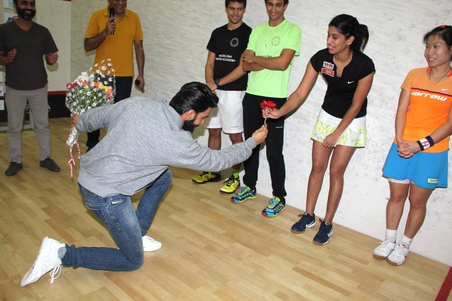 Bollywood actor Ranveer Singh graces JSW Squash Circuit 2016 championship finale. Ranveer Singh,Ranveer Singh at JSW Squash Circuit 2016 championship finale,JSW Squash Circuit 2016 championship finale,JSW Squash Circuit finale,JSW Squash Circuit,actor Ranveer Singh,Ranveer Singh pics,Ranveer Singh images,Ranveer Singh stills,Ranveer Si