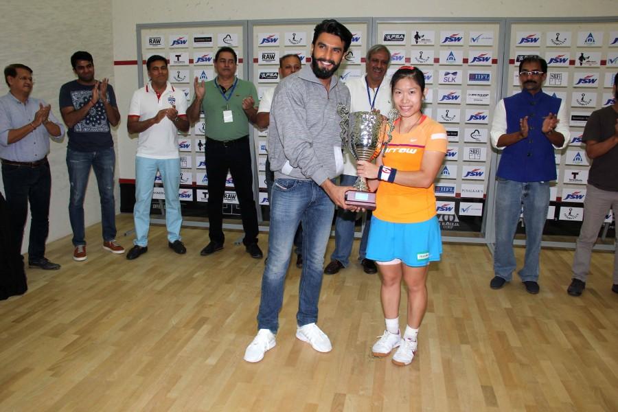 Bollywood actor Ranveer Singh graces JSW Squash Circuit 2016 championship finale. Ranveer Singh,Ranveer Singh at JSW Squash Circuit 2016 championship finale,JSW Squash Circuit 2016 championship finale,JSW Squash Circuit finale,JSW Squash Circuit,actor Ranveer Singh,Ranveer Singh pics,Ranveer Singh images,Ranveer Singh stills,Ranveer Si