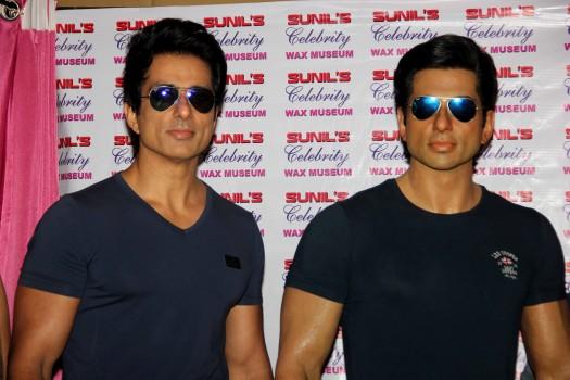 Bollywood actor Sonu Sood's wax statue unveiled in Mumbai.